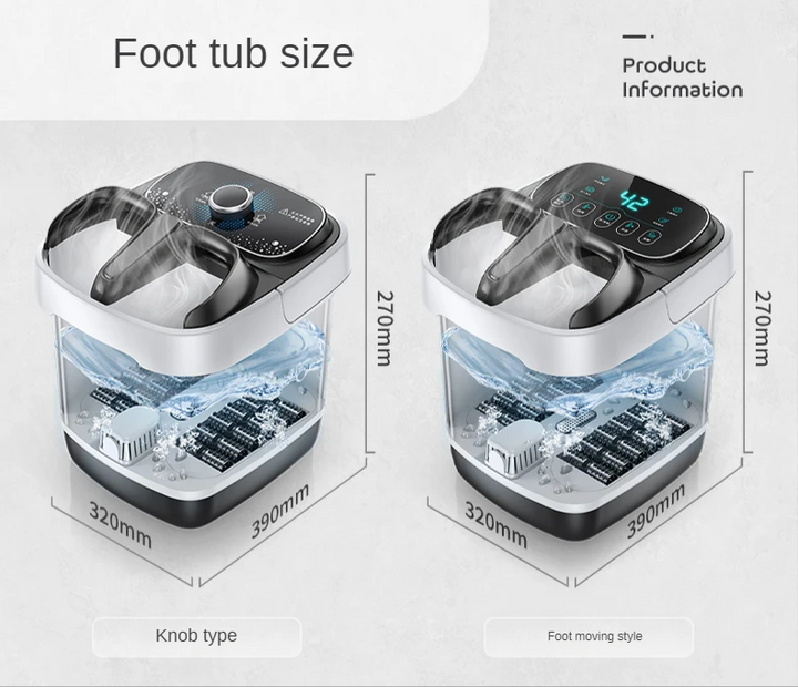 Premium Foot Spa Bath Massager with Heat, 12 Rollers, Digital Control, Pedicure Stone for Acupressure Shiatsu Massage, Foot Pain Relief, Adjustable Temperature, Home Foot Soak Therapy - PhysioFitLab