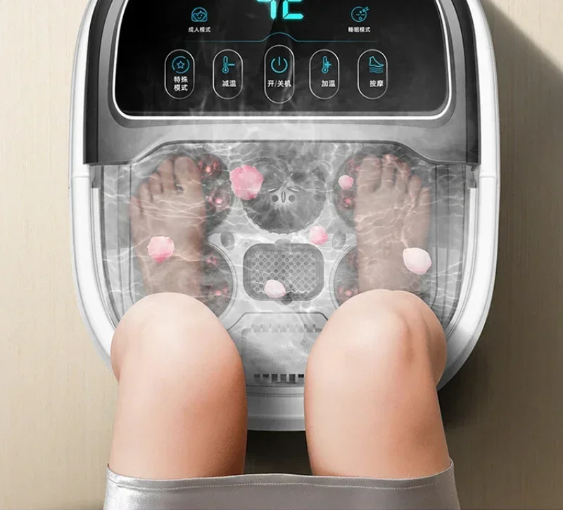 Premium Foot Spa Bath Massager with Heat, 12 Rollers, Digital Control, Pedicure Stone for Acupressure Shiatsu Massage, Foot Pain Relief, Adjustable Temperature, Home Foot Soak Therapy - PhysioFitLab