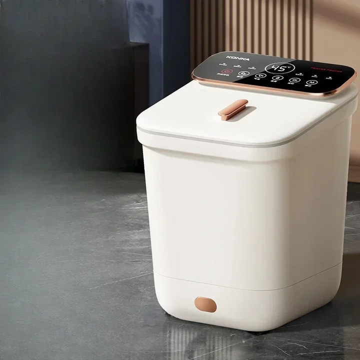 Premium Foot Spa Bath Massager with Heat, 12 Rollers, Digital Control, Pedicure Stone for Acupressure Shiatsu Massage, Foot Pain Relief, Adjustable Temperature, Home Foot Soak Therapy - PhysioFitLab