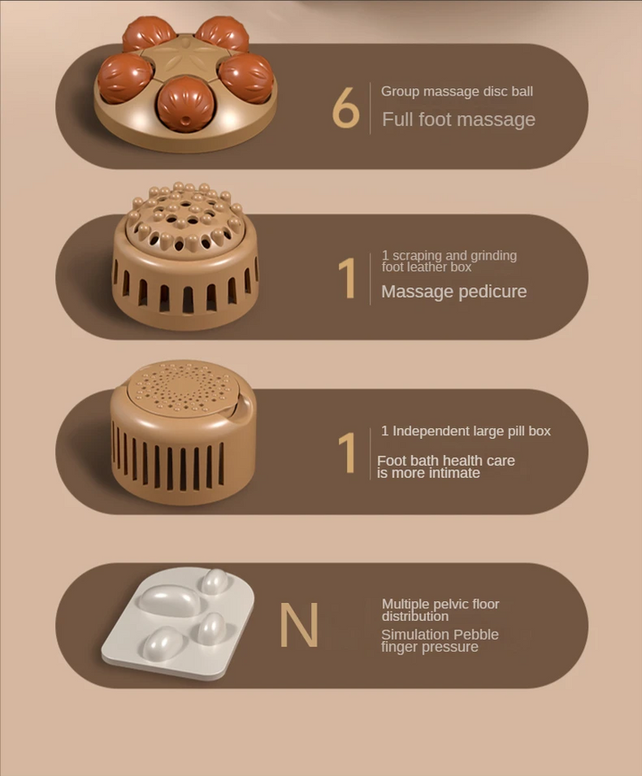 Premium Foot Spa Bath Massager with Heat, 12 Rollers, Digital Control, Pedicure Stone for Acupressure Shiatsu Massage, Foot Pain Relief, Adjustable Temperature, Home Foot Soak Therapy - PhysioFitLab