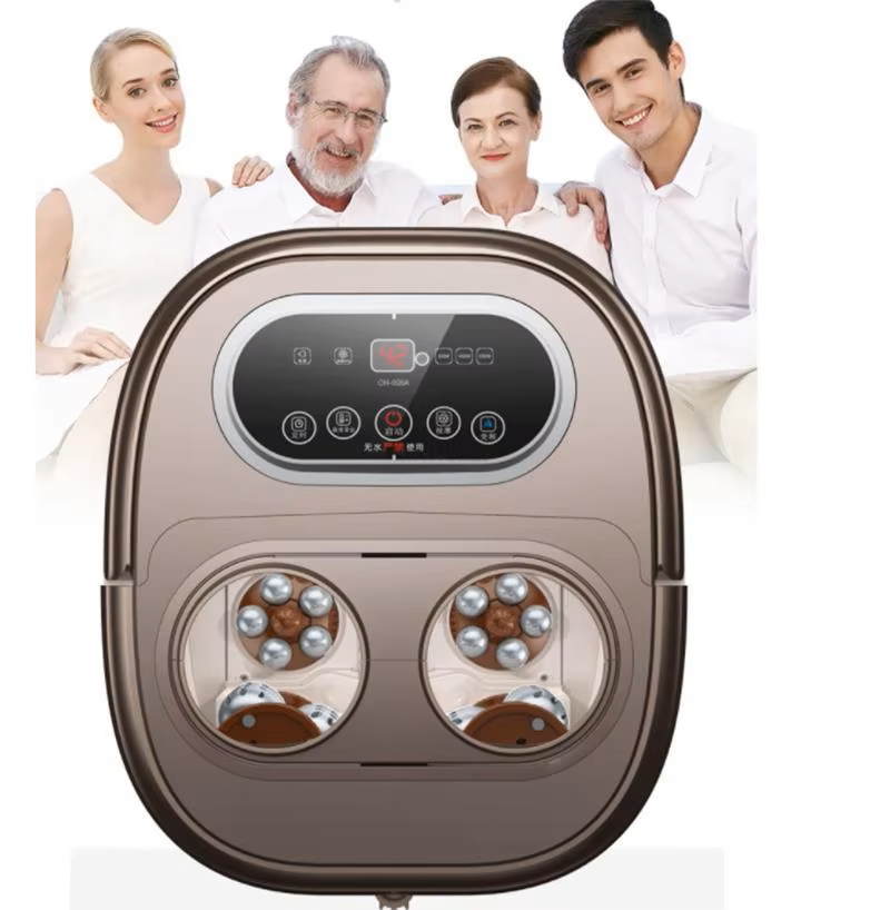 Premium Foot Spa Bath Massager with Heat, 12 Rollers, Digital Control, Pedicure Stone for Acupressure Shiatsu Massage, Foot Pain Relief, Adjustable Temperature, Home Foot Soak Therapy - PhysioFitLab