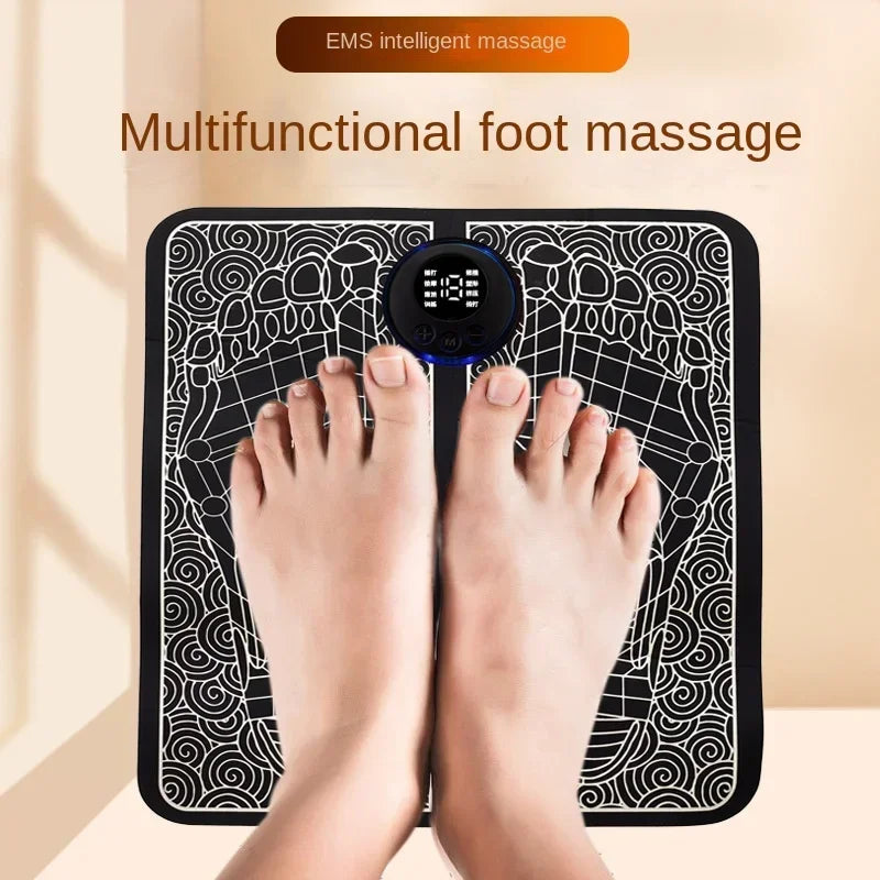 Premium Electric EMS Foot Massager Pad with Remote Control - Acupoint Stimulation, Pain Relief, Muscle Relaxation, 8 Modes,