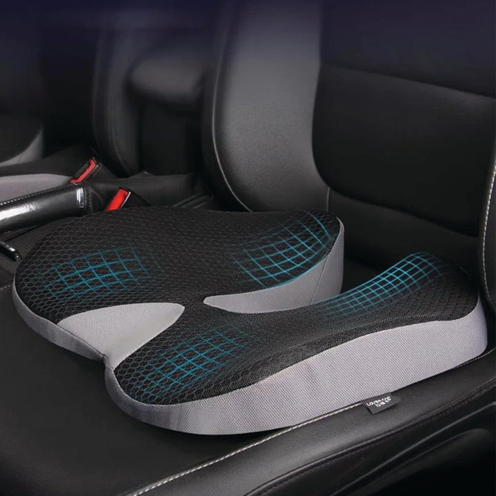 Premium Orthopedic Memory Foam Seat Cushion – Tailbone & Sciatica Pain Relief, Non-Slip, Prostate Comfort, Back Support for Office Chair & Car - PhysioFitLab