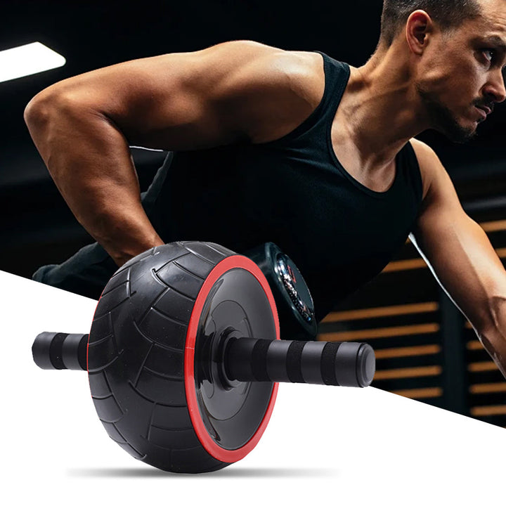Premium Single-Wheel Ab Roller for Core & Abdominal Muscle Training - Mute, Rubber Wheel for Home Exercise & Bodybuilding, 