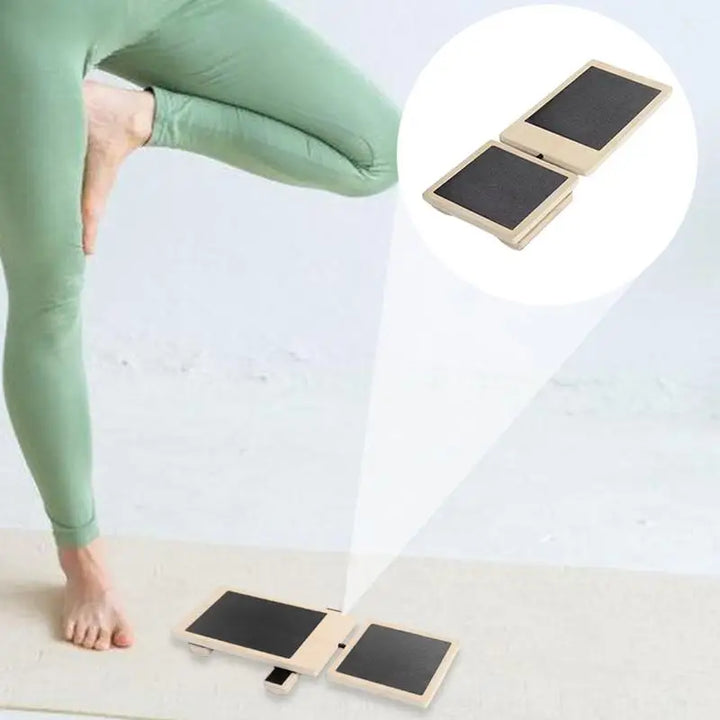 Premium Ankle Balance Board – Foot Strengthener for Pilates & Stability Training, Relieves Plantar Fasciitis, Improves Balance & Posture, Wood Design for Ankle Sprain Rehab, 30cm x 10.8cm - PhysioFitLab