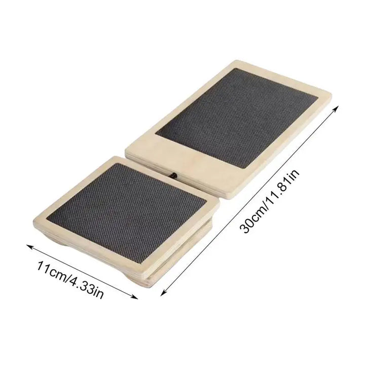 Premium Ankle Balance Board – Foot Strengthener for Pilates & Stability Training, Relieves Plantar Fasciitis, Improves Balance & Posture, Wood Design for Ankle Sprain Rehab, 30cm x 10.8cm - PhysioFitLab