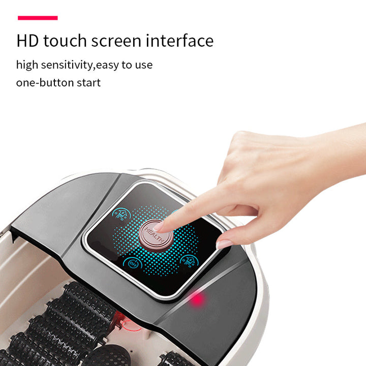 Premium Foot Spa Bath Massager with Heat, 12 Rollers, Digital Control, Pedicure Stone for Acupressure Shiatsu Massage, Foot Pain Relief, Adjustable Temperature, Home Foot Soak Therapy - PhysioFitLab