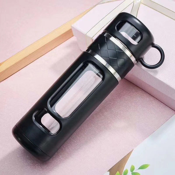 Premium Double-Layer Insulated Tea Cup with Water Separation – 520ML Portable Filtering Cup for Hot & Cold Beverages – Food