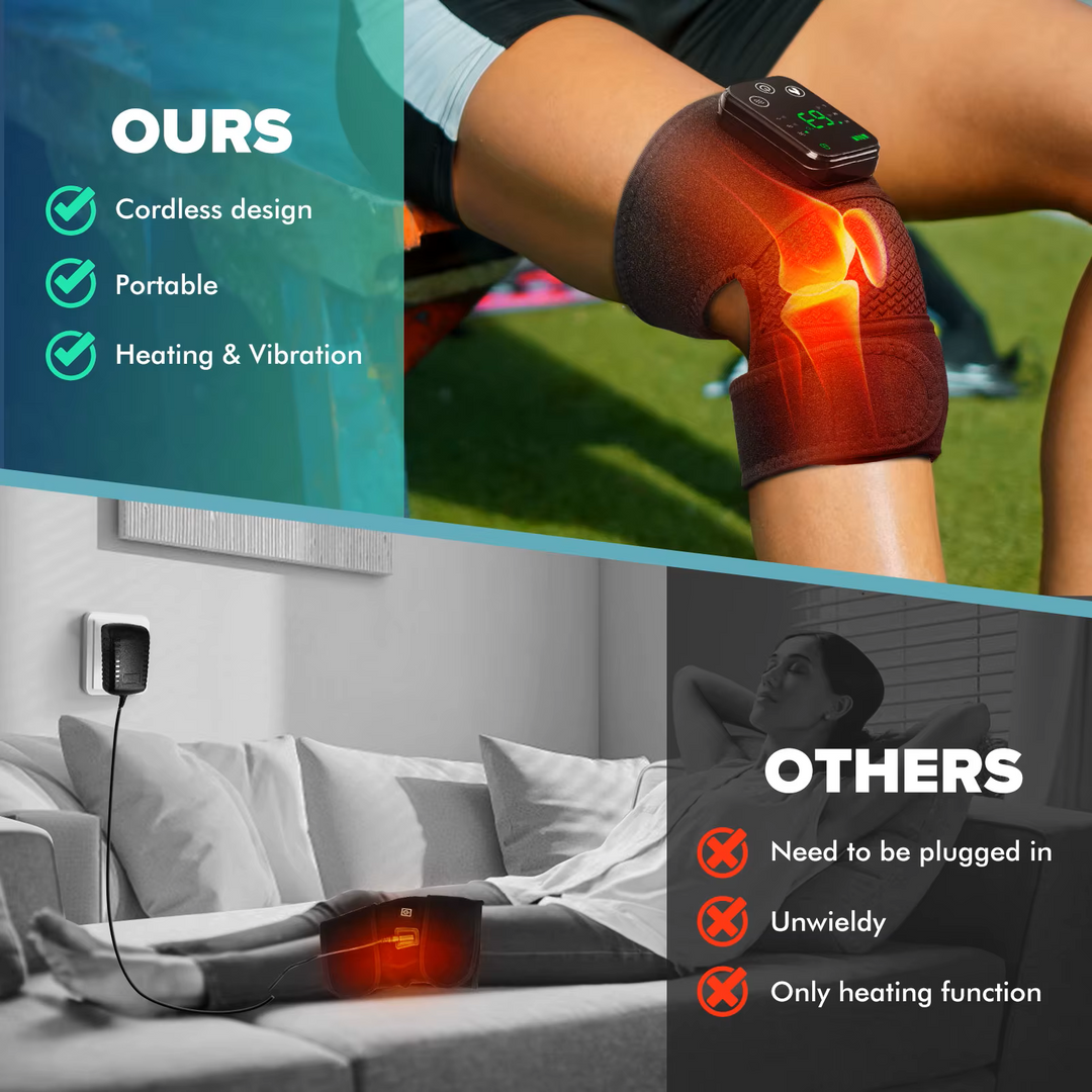 Premium Electrically Heated Shoulder Pads - USB Charging, 3 Heating Levels, 5000mAh Battery, Vibration Massage Device for Pain Relief and Muscle Relaxation - PhysioFitLab