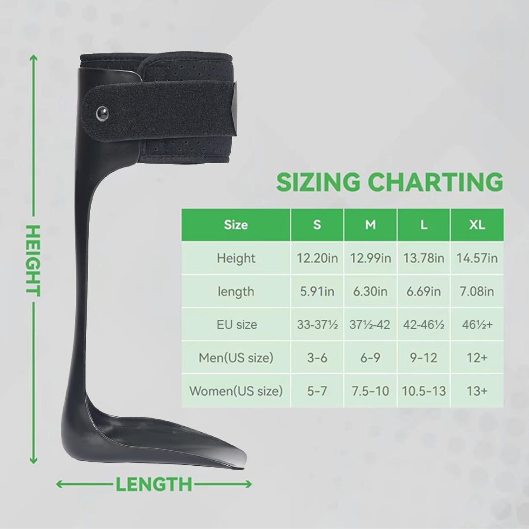 Premium AFO Drop Foot Brace Orthosis - Lightweight Ankle Support Stabilizer for Men and Women, Comfort Fit for Foot Drop, Arthritis, Sprains, and Rehabilitation, Multiple Sizes Available - PhysioFitLab