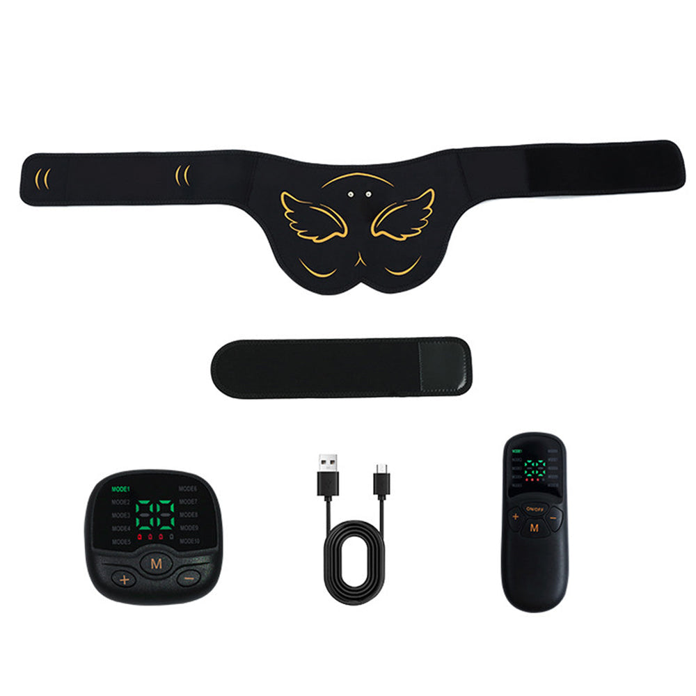 Premium EMS Hip Trainer with Remote Control | 10 Modes & 30 Intensity Levels for Buttocks Toning and Muscle Stimulation | USB