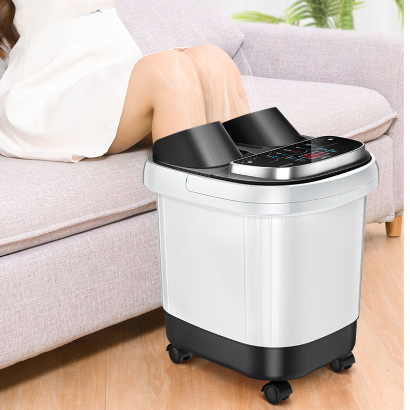 Premium Foot Spa Bath Massager with Heat, 12 Rollers, Digital Control, Pedicure Stone for Acupressure Shiatsu Massage, Foot Pain Relief, Adjustable Temperature, Home Foot Soak Therapy - PhysioFitLab