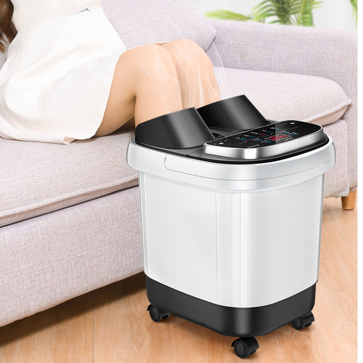 Premium Foot Spa Bath Massager with Heat, 12 Rollers, Digital Control, Pedicure Stone for Acupressure Shiatsu Massage, Foot Pain Relief, Adjustable Temperature, Home Foot Soak Therapy - PhysioFitLab