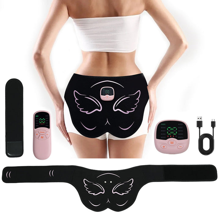 Premium EMS Hip Trainer with Remote Control | 10 Modes & 30 Intensity Levels for Buttocks Toning and Muscle Stimulation | USB