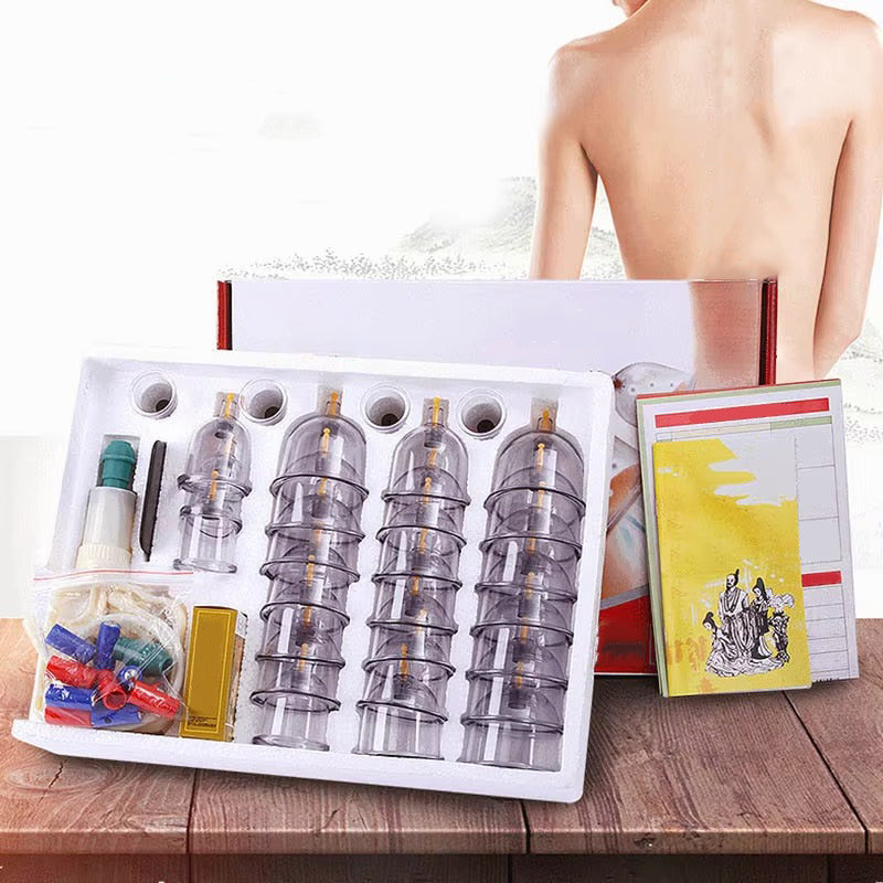 Premium Cupping Therapy Set – Professional Vacuum Suction Cups for Chinese Medicine Physiotherapy, Massage, and Muscle Relaxation, Durable Plastic Jars for Home and Professional Use - PhysioFitLab