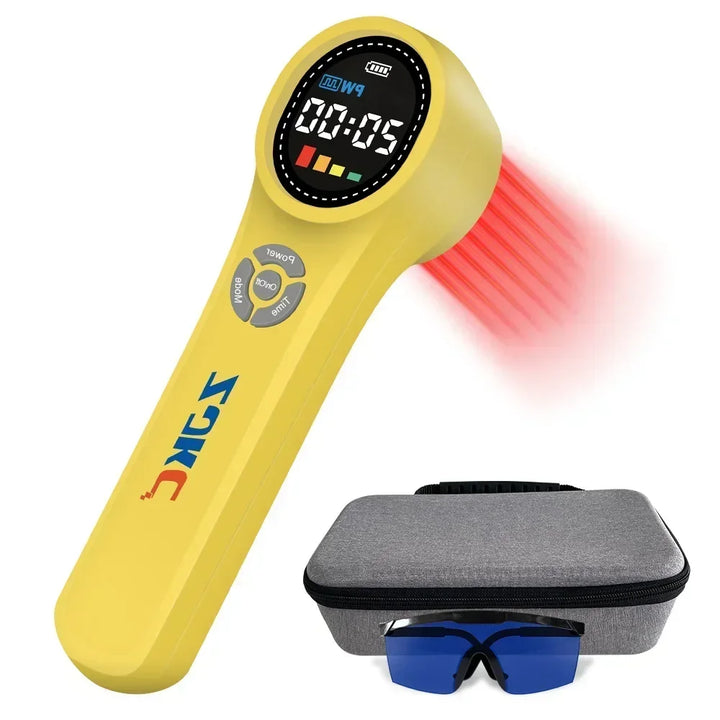 Premium Cold Laser Therapy Device for Pain Relief | 4x808nm & 16x650nm Infrared Light Therapy | Handheld Massager for 