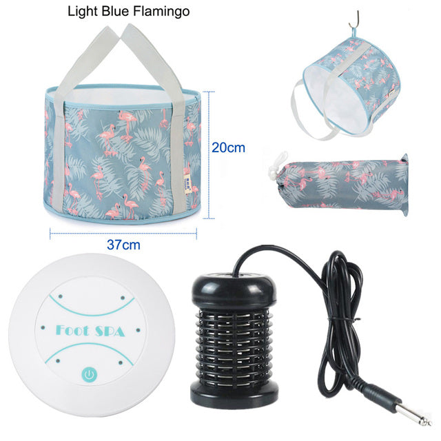 Premium Electric Foot Spa Massager – Mini Ionic Detox Bath with Vibrating Whirlpool & Pressotherapy, Aqua Cleanse for Relaxation and Foot Pain Relief - PhysioFitLab