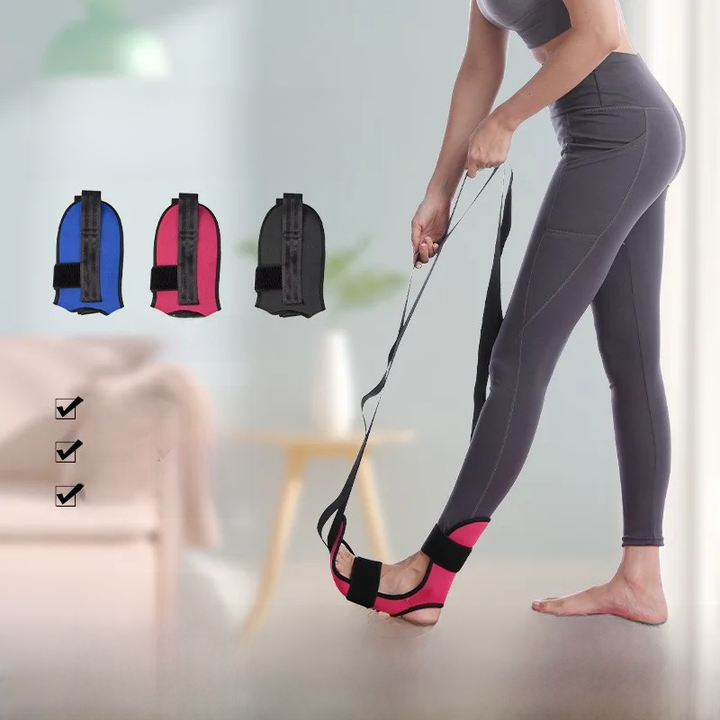 Premium Flexibility Stretching Strap - Open Back Yoga Band for Leg Stretching, Muscle Relaxation & Plantar Fasciitis Relief,